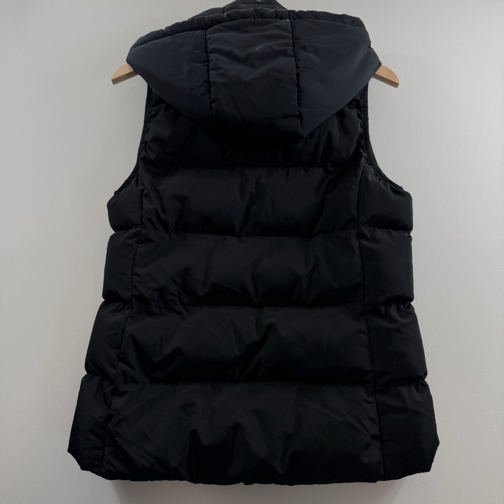 Fabletics Black Hooded Puffer Vest | Athleisure Streetwear Outdoor | Size Small - Picture 4 of 14